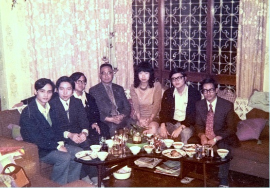 1974年台大王作榮教授宴請經濟系導生左二為何志欽校長